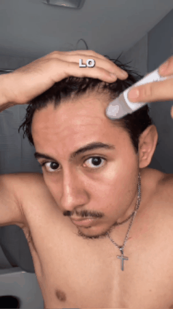 Cliente usando el producto